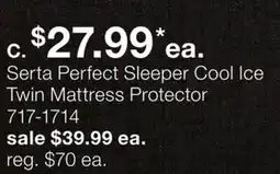 JC Penney Serta Perfect Sleeper Cool Ice Twin Mattress Protector offer