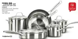 JC Penney Calphalon 10-Pc. Stainless Steel Cookware Set offer
