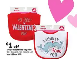 Meijer Meijer Valentine's Day Bibs offer