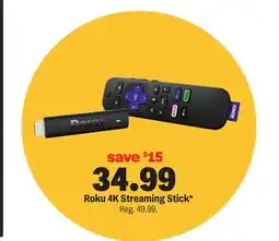Meijer Roku 4K Streaming Stick offer