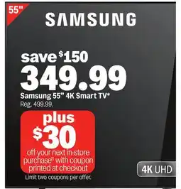 Meijer Samsung 55 4K Smart TV offer