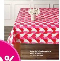 Meijer Valentine's Day Heavy Duty Vinyl Tablecloths offer