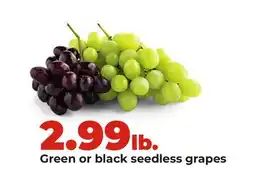 Hy-Vee Green or black seedless grapes offer