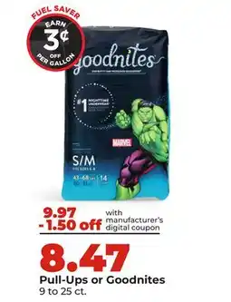 Hy-Vee Pull-Ups or Goodnites offer