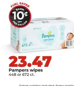 Hy-Vee Pampers wipes offer