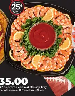 Hy-Vee 12 Supreme cooked shrimp tray offer