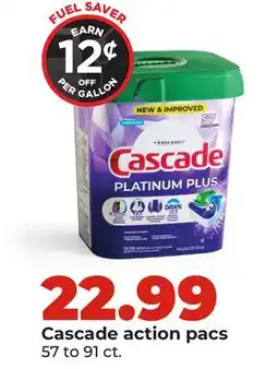 Hy-Vee Cascade action pacs offer