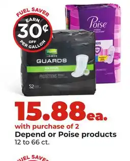 Hy-Vee Depend or Poise products offer