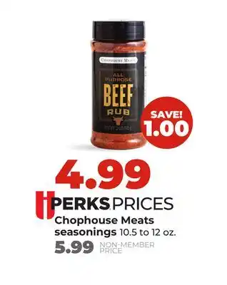Hy-Vee Chophouse Meats seasonings offer