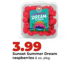 Hy-Vee Sunset Summer Dream raspberries offer