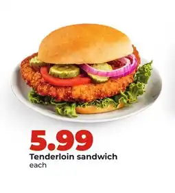 Hy-Vee Tenderloin sandwich offer