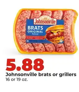 Hy-Vee Johnsonville brats or grillers offer