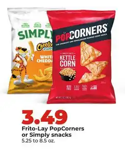 Hy-Vee Frito-Lay PopCorners or Simply snacks offer