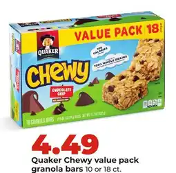 Hy-Vee Quaker Chewy value pack granola bars offer