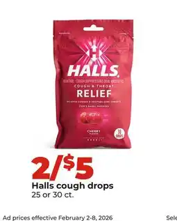 Hy-Vee Halls cough drops offer