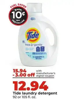 Hy-Vee Tide laundry detergent offer