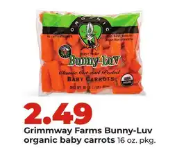 Hy-Vee Grimmway Farms Bunny-Luv organic baby carrots offer