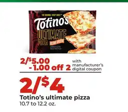 Hy-Vee Totino's ultimate pizza offer
