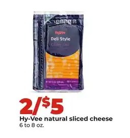 Hy-Vee Hy-Vee natural sliced cheese offer