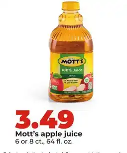 Hy-Vee Mott's apple juice offer