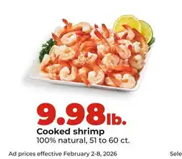 Hy-Vee Cooked shrimp offer