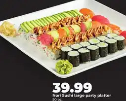 Hy-Vee Nori Sushi large party platter offer
