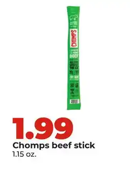 Hy-Vee Chomps beef stick offer
