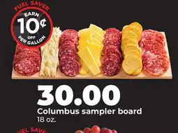 Hy-Vee Columbus sampler board offer