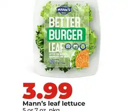 Hy-Vee Mann's leaf lettuce offer