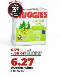 Hy-Vee Huggies wipes offer