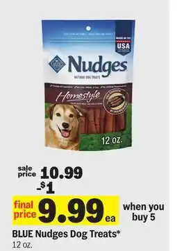 Meijer BLUE Nudges Dog Treats offer