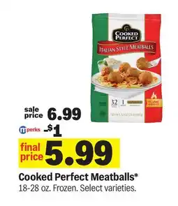 Meijer Cooked Perfect Meatballs offer
