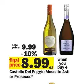 Meijer Castello Del Poggio Moscato Asti or Prosecco offer