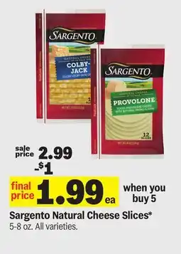 Meijer Sargento Natural Cheese Slices offer