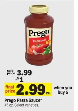 Meijer Prego Pasta Sauce offer