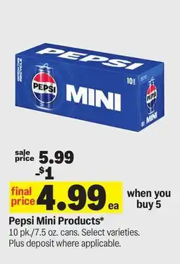 Meijer Pepsi Mini Products offer