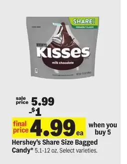 Meijer Hershey's Share Size Bagged Candy offer