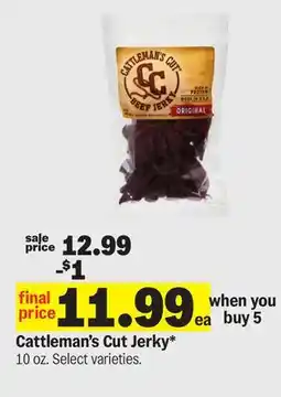 Meijer Cattleman's Cut Jerky offer
