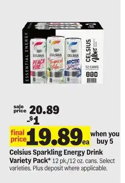 Meijer Celsius Sparkling Energy Drink Variety Pack offer