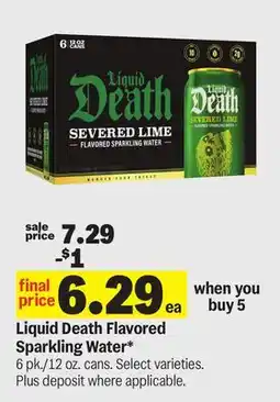 Meijer Liquid Death Flavored Sparkling Water offer