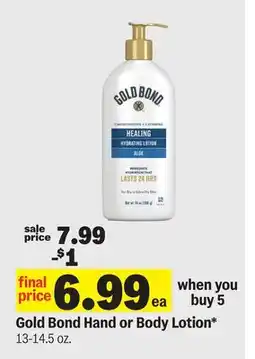 Meijer Gold Bond Hand or Body Lotion offer