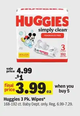 Meijer Huggies 3 Pk. Wipes offer