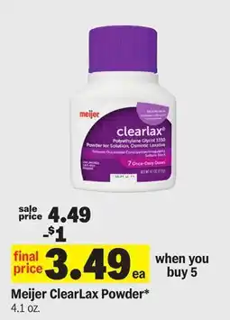 Meijer Meijer ClearLax Powder offer