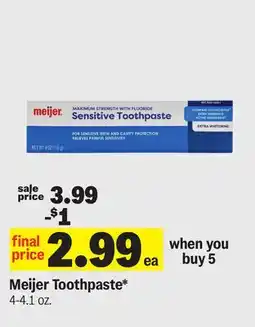 Meijer Meijer Toothpaste offer