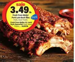 Meijer Fresh from Meijer Pork Loin Back Ribs offer