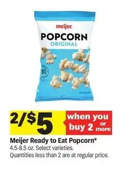 Meijer Meijer Ready to Eat Popcorn offer