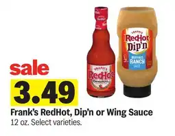 Meijer Frank's RedHot, Dip'n or Wing Sauce offer