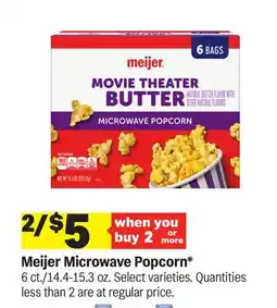 Meijer Meijer Microwave Popcorn offer