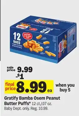 Meijer Gratify Bamba Osem Peanut Butter Puffs offer