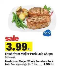 Meijer Fresh from Meijer Pork Loin Chops offer